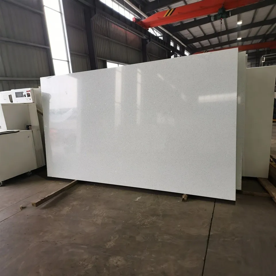 Crystal white quartz vanitytop